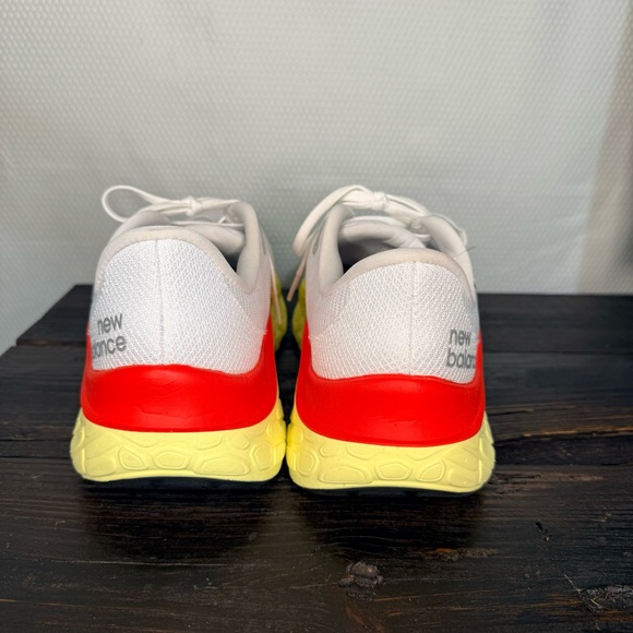 New Balance White and Yellow Athletic Shoes - Picture 4 of 11